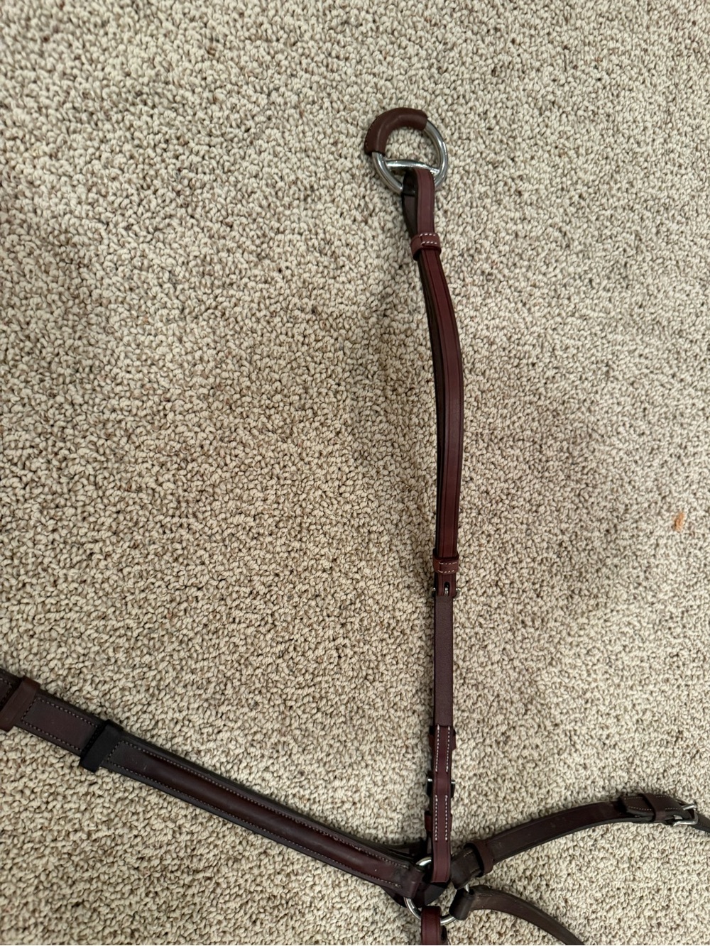 Used CWD Raised Adjustable Bridge Breastplate. Oversized in color Brown. - Picture 2 of 5